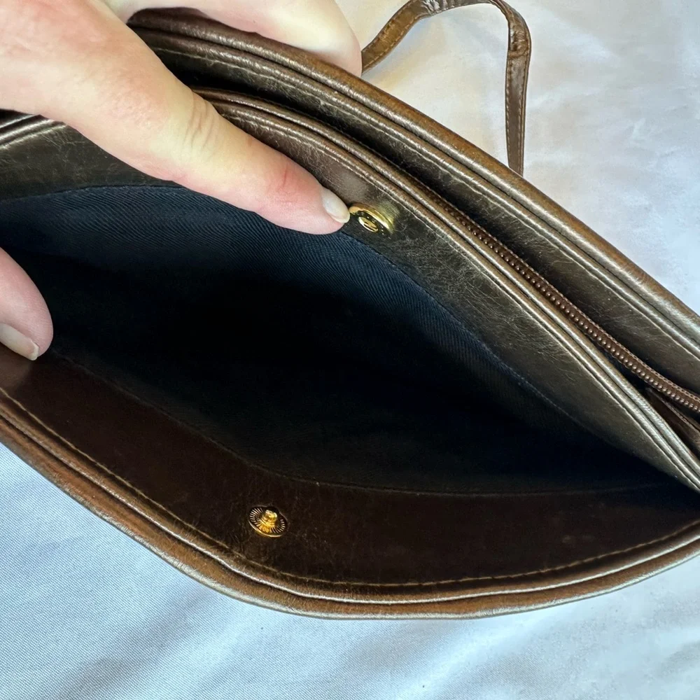 Vintage Warren Reed 80s Snake Patterned Copper Shoulder Bag